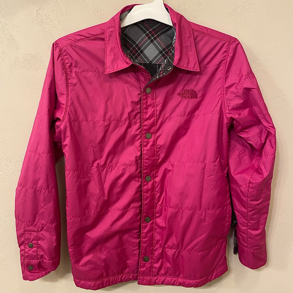 North Face Reversible quilted shirt jacket